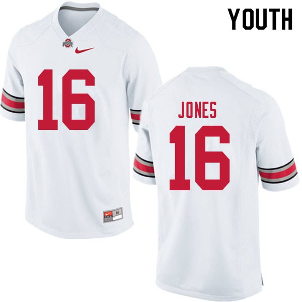 Ohio State Buckeyes #16 Keandre Jones Youth Stitch Jersey White